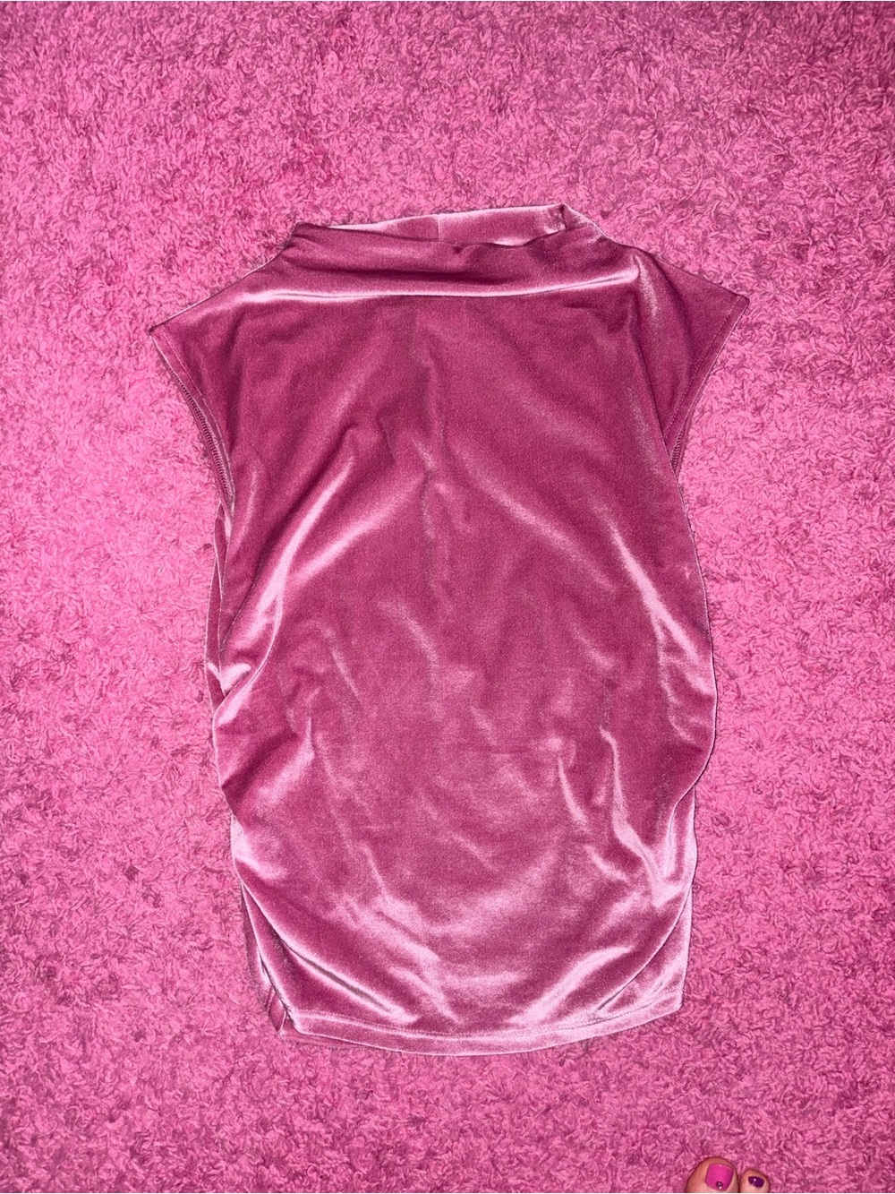 Pink Velvet Blouse - Picture 1 of 3